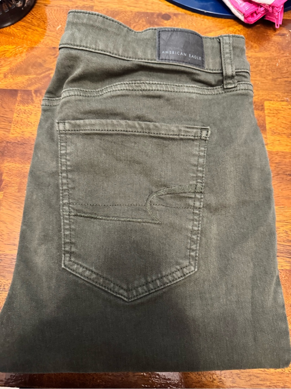 American Eagle Outfitters Woman’s Olive Green Jeans - Classic Fit